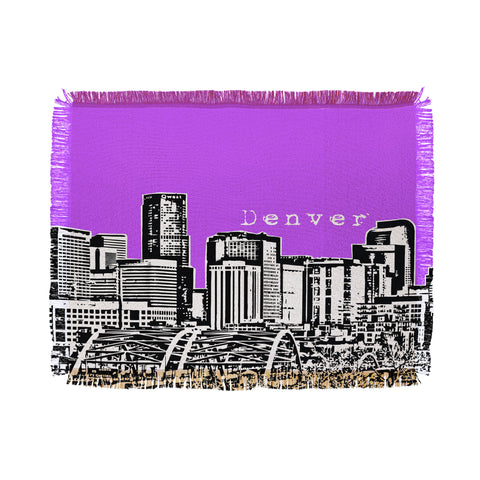 Bird Ave Denver Purple Throw Blanket