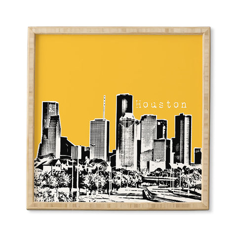 Bird Ave Houston Yellow Framed Wall Art