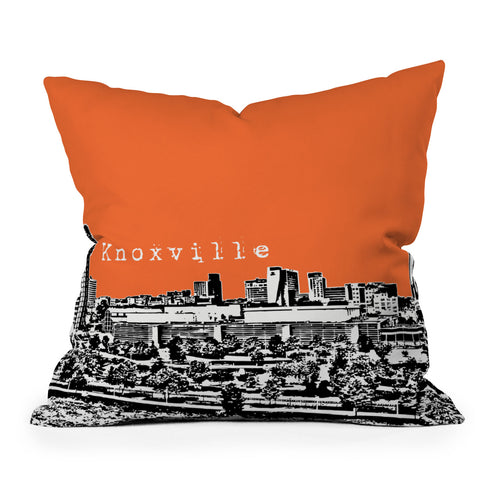 Bird Ave Knoxville Orange Throw Pillow