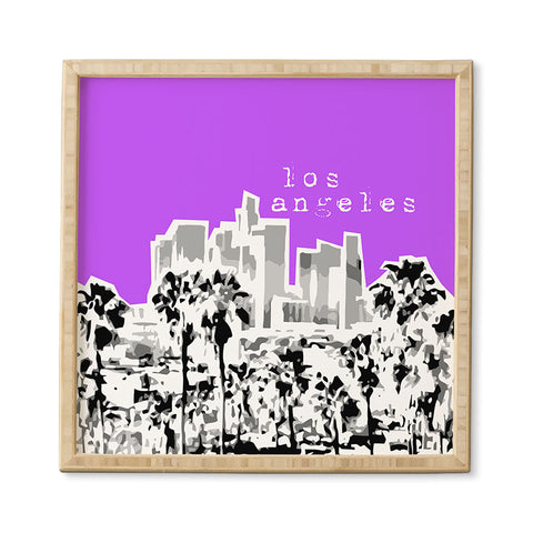 Bird Ave Los Angeles Purple Framed Wall Art