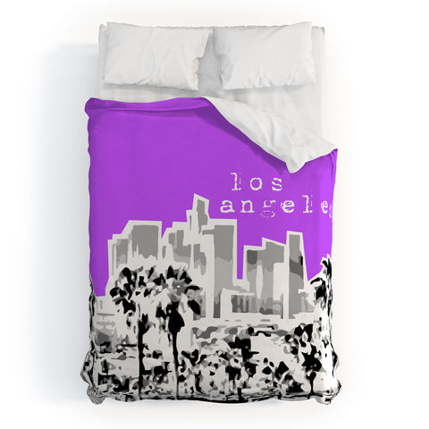 Bird Ave Los Angeles Purple Duvet Cover