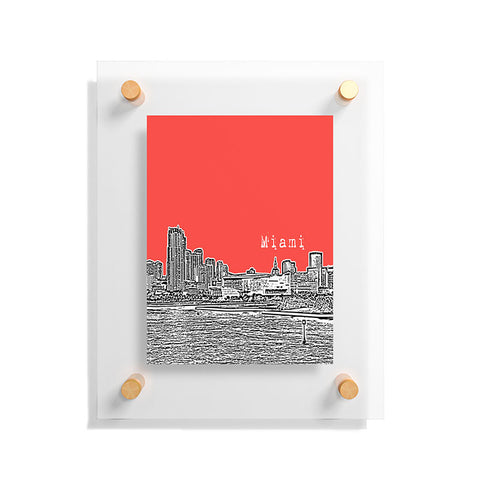 Bird Ave Miami Red Floating Acrylic Print