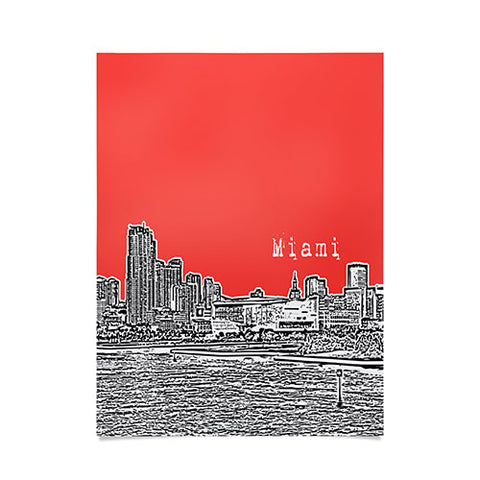 Bird Ave Miami Red Poster