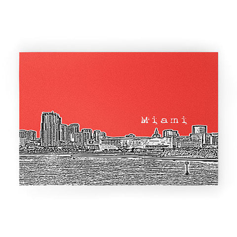 Bird Ave Miami Red Welcome Mat