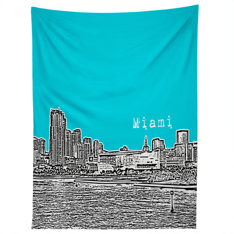 Bird Ave Miami Teal Tapestry