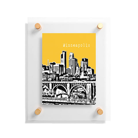 Bird Ave Minneapolis Yellow Floating Acrylic Print