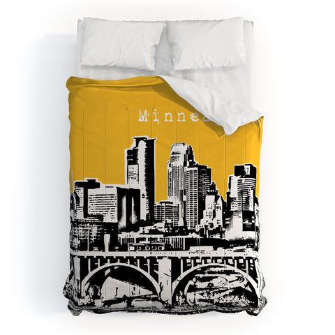 Bird Ave Minneapolis Yellow Comforter