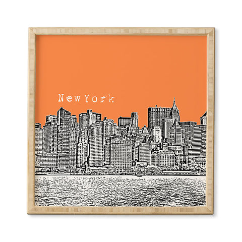 Bird Ave New York Orange Framed Wall Art