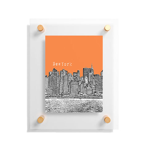 Bird Ave New York Orange Floating Acrylic Print