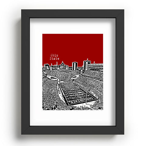 Bird Ave Ohio State Buckeyes Red Recessed Framing Rectangle