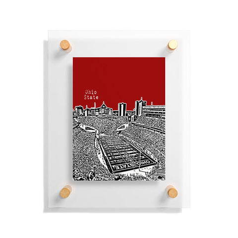 Bird Ave Ohio State Buckeyes Red Floating Acrylic Print