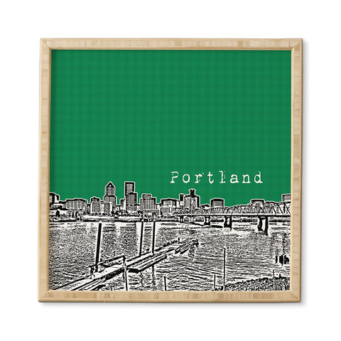 Bird Ave Portland Green Framed Wall Art