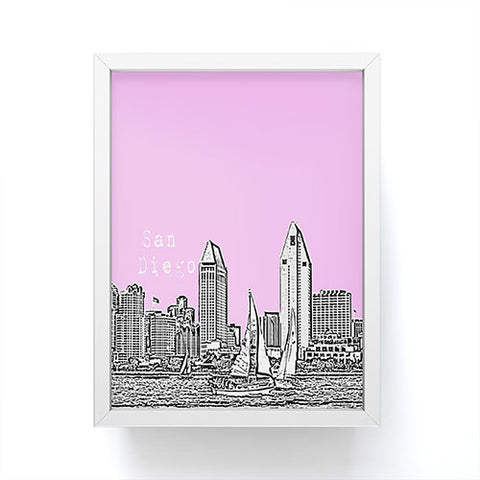 Bird Ave San Diego Pink Framed Mini Art Print
