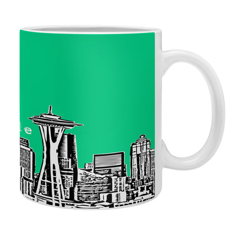 Bird Ave Seattle Green Coffee Mug