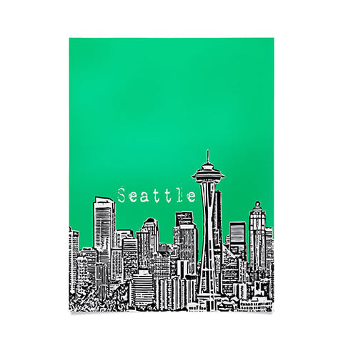 Bird Ave Seattle Green Poster