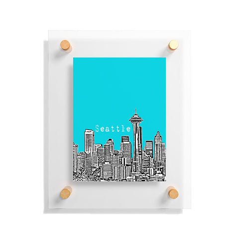 Bird Ave Seattle Teal Floating Acrylic Print