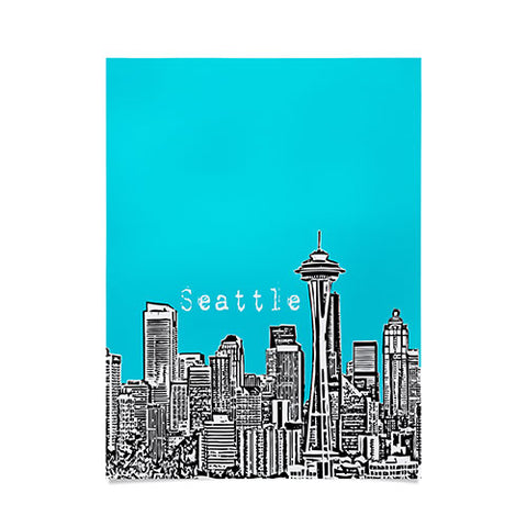 Bird Ave Seattle Teal Poster