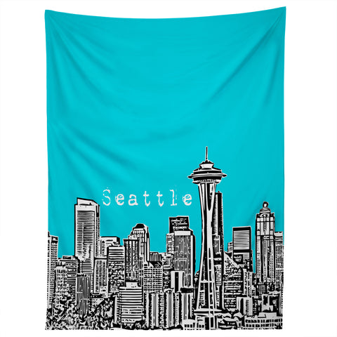Bird Ave Seattle Teal Tapestry