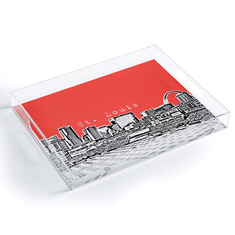 Bird Ave St Louis Red Acrylic Tray