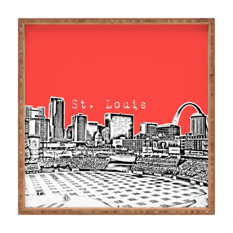 Bird Ave St Louis Red Square Tray
