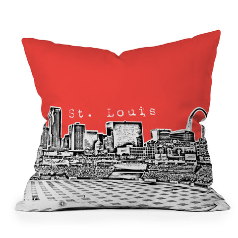 Bird Ave St Louis Red Throw Pillow