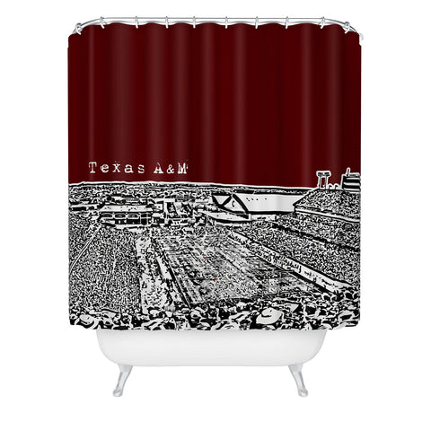 Bird Ave Texas A And M Maroon Shower Curtain