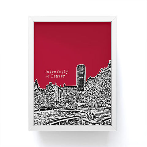 Bird Ave University Of Denver Red Framed Mini Art Print