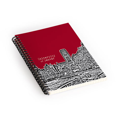 Bird Ave University Of Denver Red Spiral Notebook