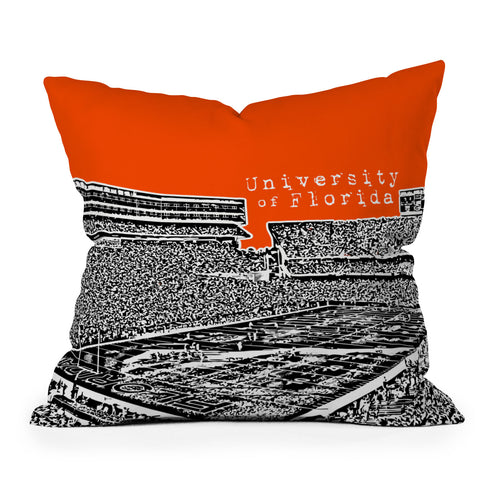 Bird Ave University Of Florida Orange Throw Pillow
