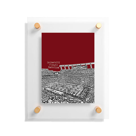 Bird Ave University Of South Carolina Dark Red Floating Acrylic Print
