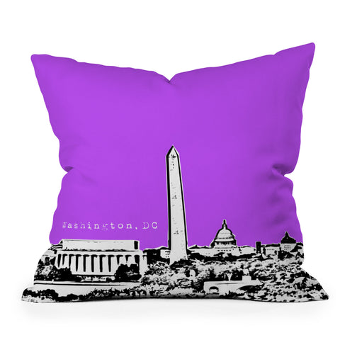 Bird Ave Washington Purple Throw Pillow