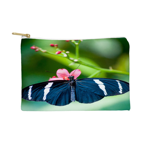 Bird Wanna Whistle Black Butterfly Pouch