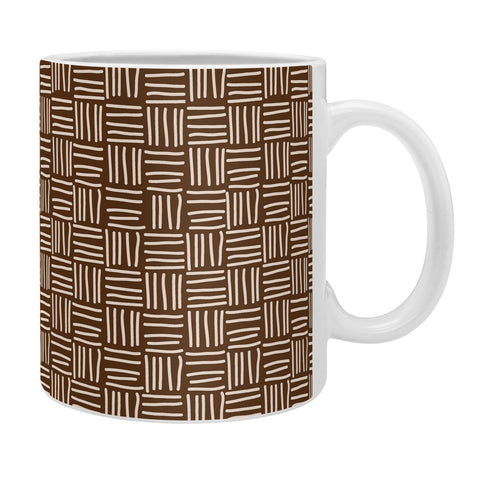 BlueLela Lines brown Coffee Mug
