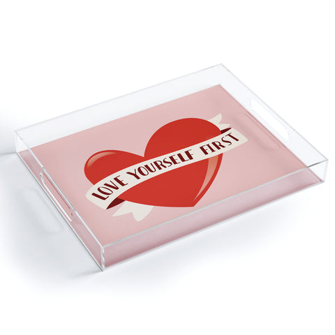 BlueLela Love Yourself First Acrylic Tray