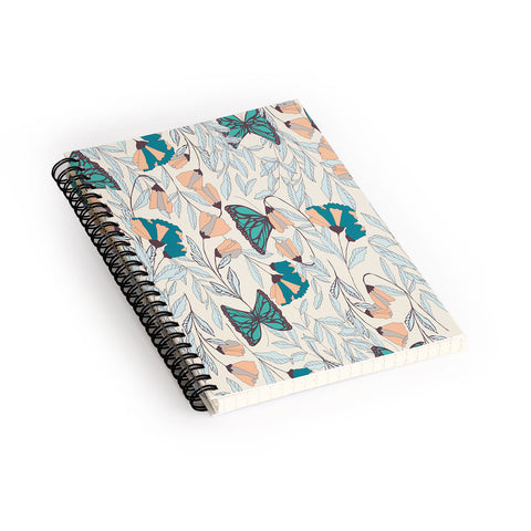 BlueLela Monarch garden 003 Spiral Notebook