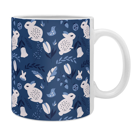 BlueLela Rabbits and Flowers 003 Coffee Mug