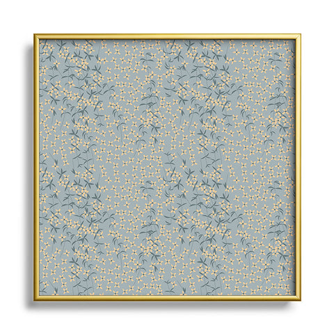 BlueLela Seamless pattern design Square Metal Framed Art Print