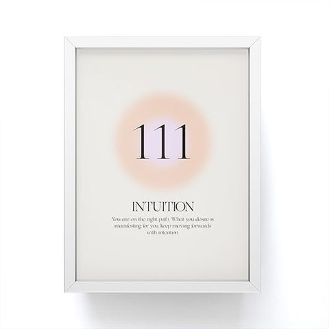 Bohomadic.Studio Angel Number 111 Intuition Framed Mini Art Print