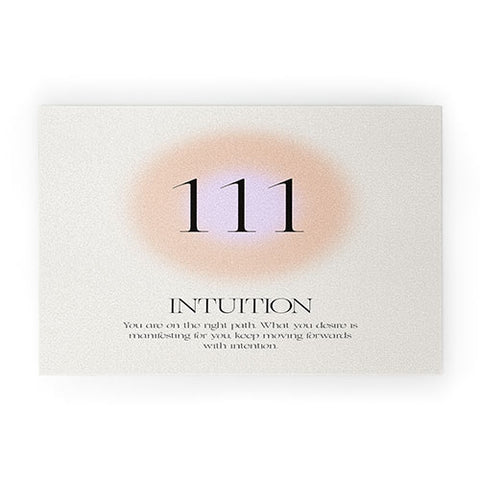 Bohomadic.Studio Angel Number 111 Intuition Welcome Mat