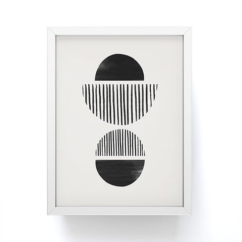 Bohomadic.Studio Balancing Stripes NO1 Black Framed Mini Art Print