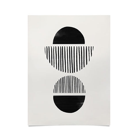 Bohomadic.Studio Balancing Stripes NO1 Black Poster