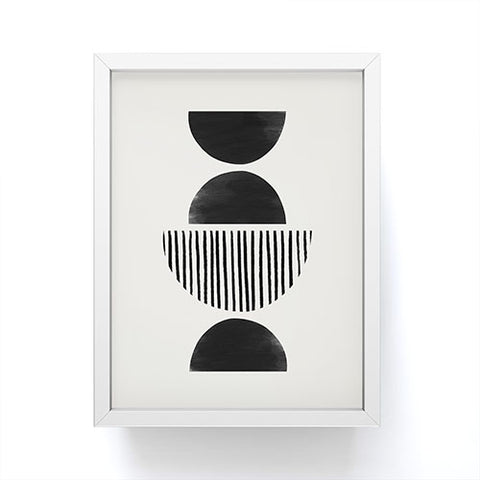 Bohomadic.Studio Balancing Stripes NO2 Black Framed Mini Art Print