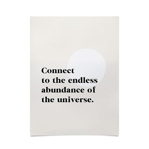 Bohomadic.Studio Connect To The Universe Inspirational Quote Poster