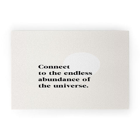 Bohomadic.Studio Connect To The Universe Inspirational Quote Welcome Mat