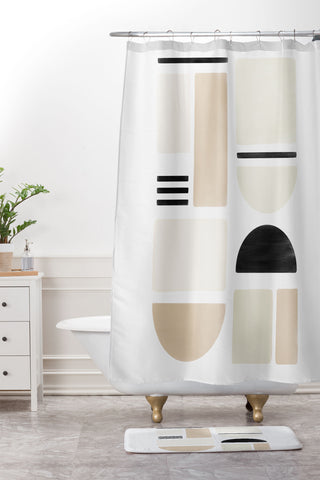 Bohomadic.Studio Cyclades Elements 3 Shower Curtain And Mat