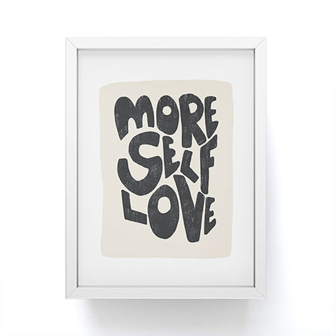 Bohomadic.Studio Modern Self Love Art in Black Framed Mini Art Print