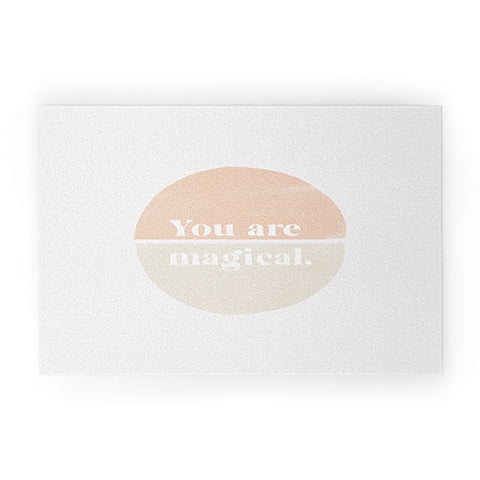 Bohomadic.Studio You Are Magical Soft Pink Welcome Mat
