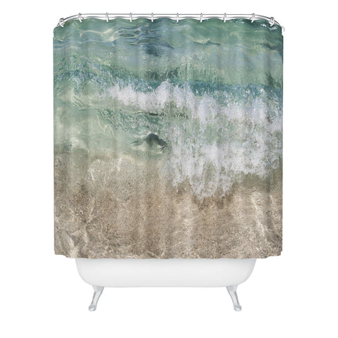 Bree Madden Aqua Wave Shower Curtain
