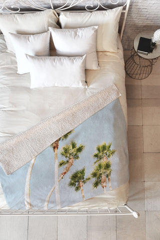 Bree Madden Beach Palms Fleece Throw Blanket