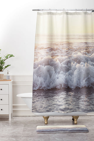 Bree Madden Beach Splash Shower Curtain And Mat